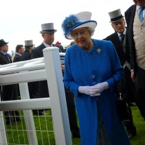 Her Majesty Queen Elizabeth II looking spectacular in hyacinth blue